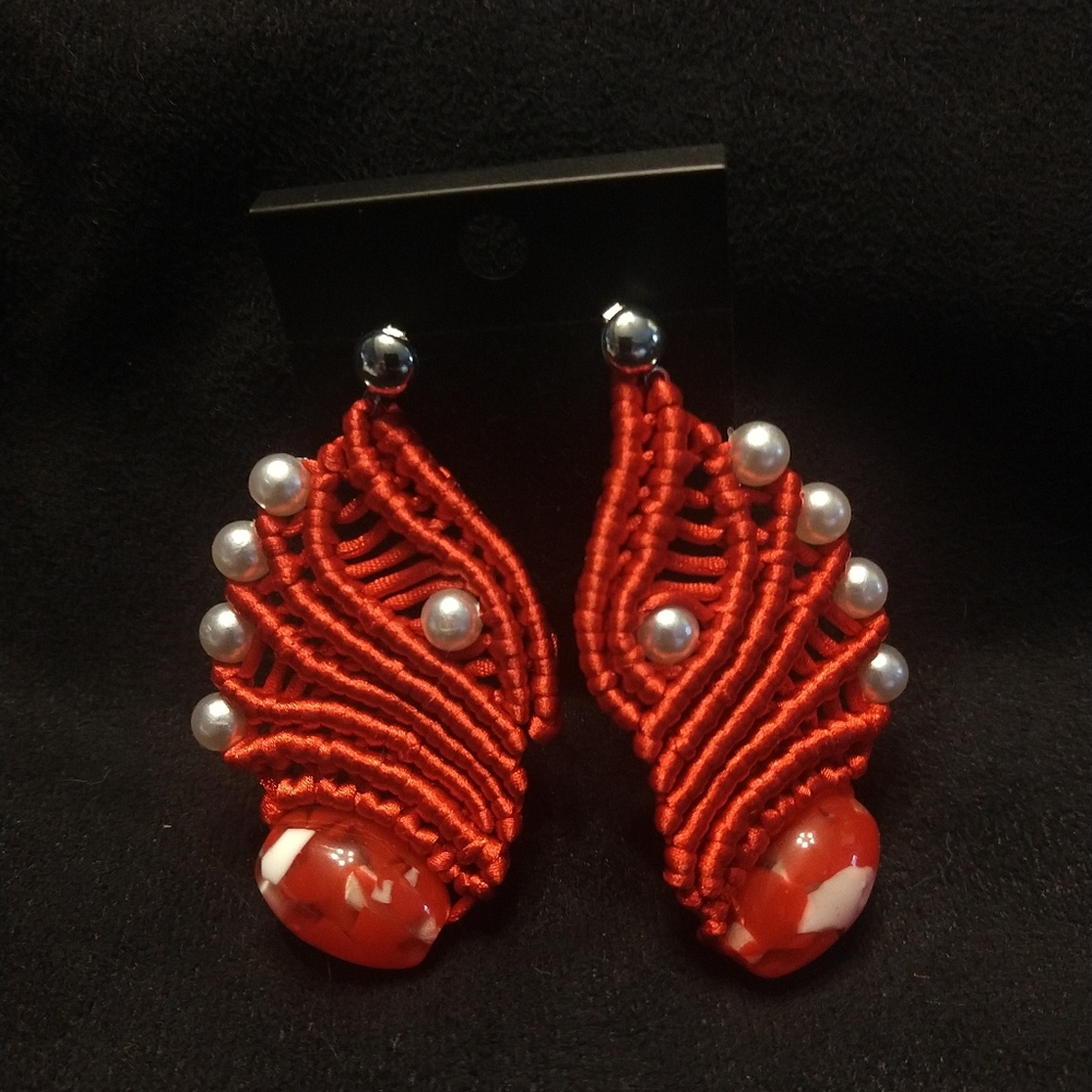 Micro macrame earrings